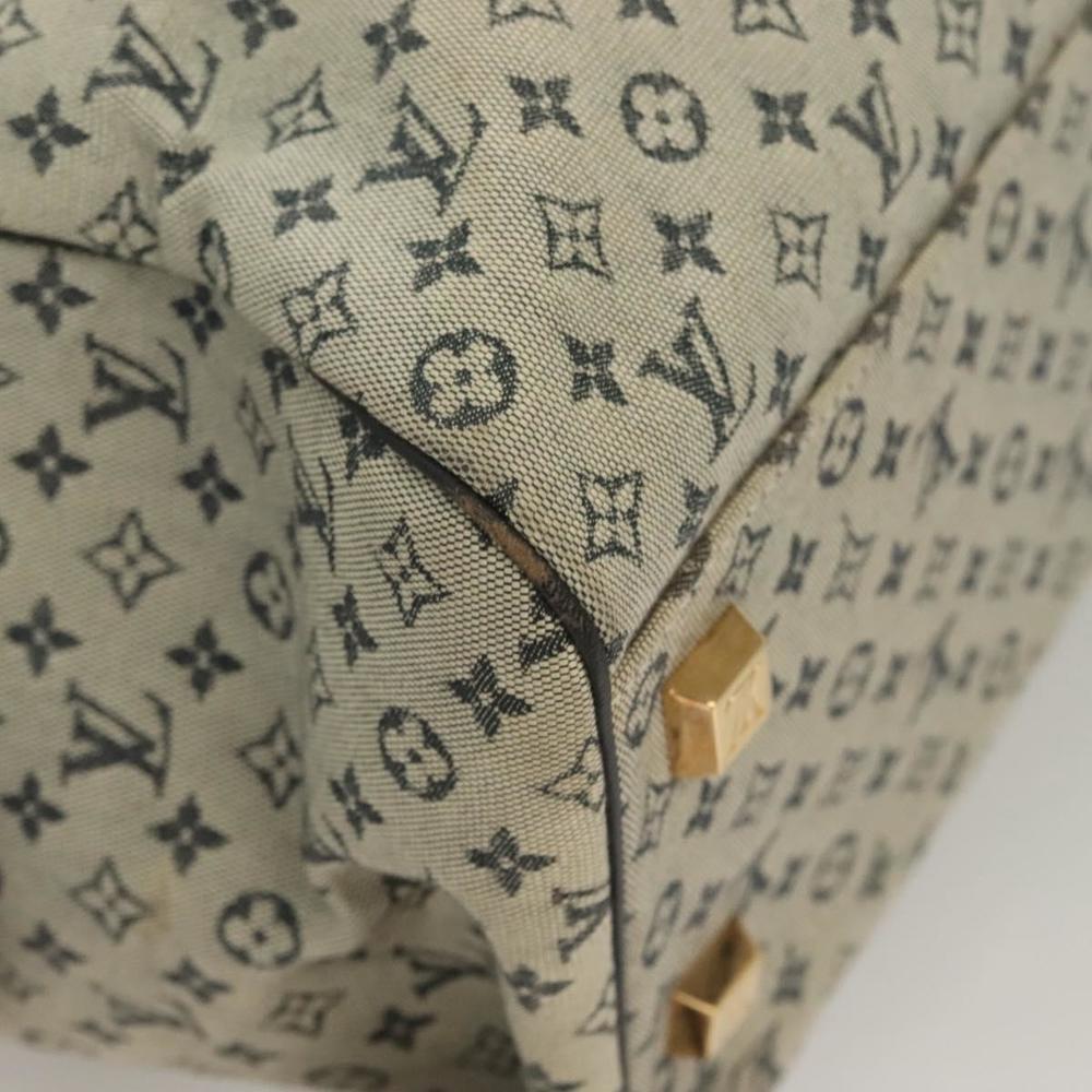 LOUIS VUITTON Monogram Mini Josephine GM Hand Bag Blue M92211 LV Auth BA3402 - Picture 15 of 16